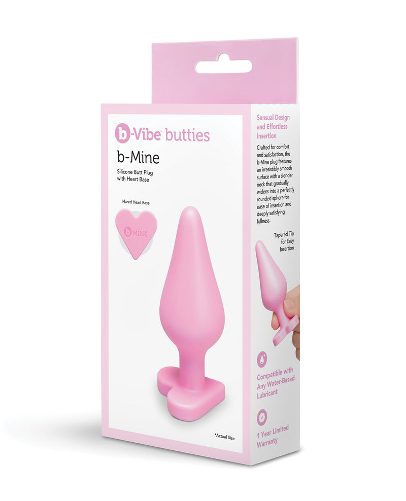 Carica l'immagine nel visualizzatore Galleria, Plug anale per principianti Butties in silicone rosa con base svasata a cuore e punta affusolata
