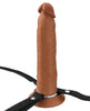 Afbeelding laden in Galerijviewer, Fantasy X-Tensions Elite 9" siliconen holle strap-on met dubbele dichtheid - Bruin