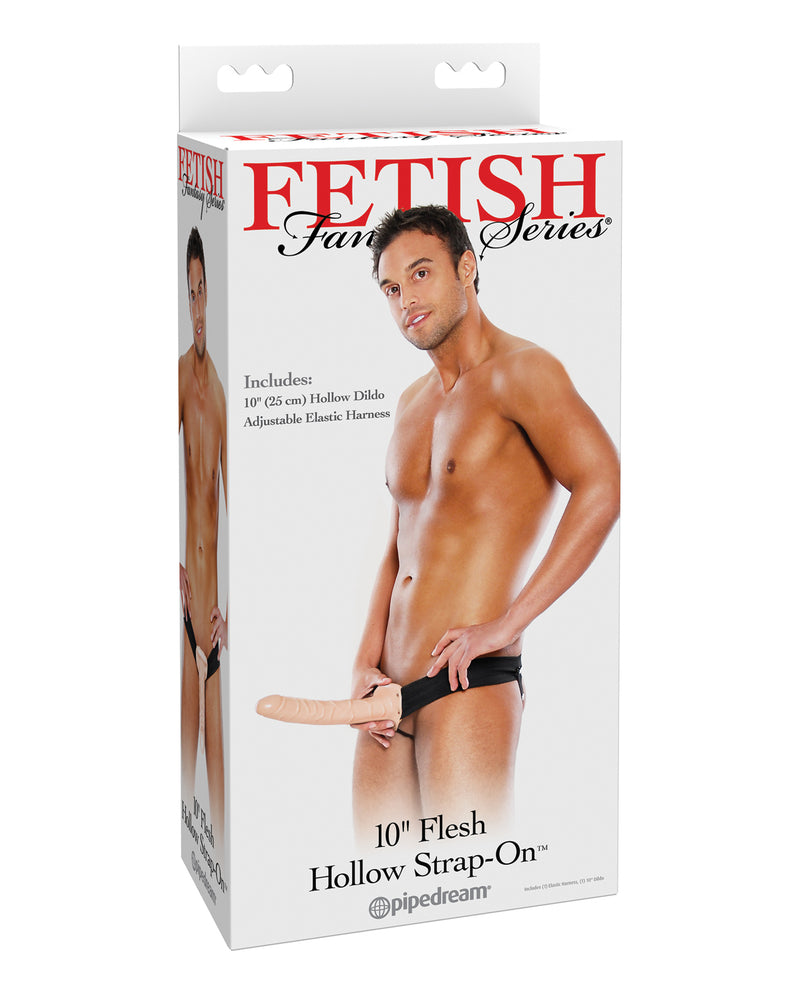 Indlæs billede i gallerifremviser, Fetish Fantasy Series 10 Inch Hollow Strap On Flesh