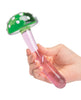 Afbeelding laden in Galerijviewer, Handgeblazen glazen dildo in de vorm van een toverpaddenstoel, zeven en een halve inch