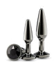 Încărcați imaginea în vizualizatorul Galerie, Kit de jucării anale Rear Assets, cu trainer conic din aluminiu, negru gunmetal