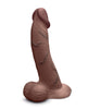 Cargue la imagen en el visor de la galería, Dildo realista curvado de silicona Slipskin de B-Vibe, de 10 pulgadas, marrón