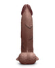 Cargue la imagen en el visor de la galería, Dildo realista curvado de silicona Slipskin de B-Vibe, de 10 pulgadas, marrón