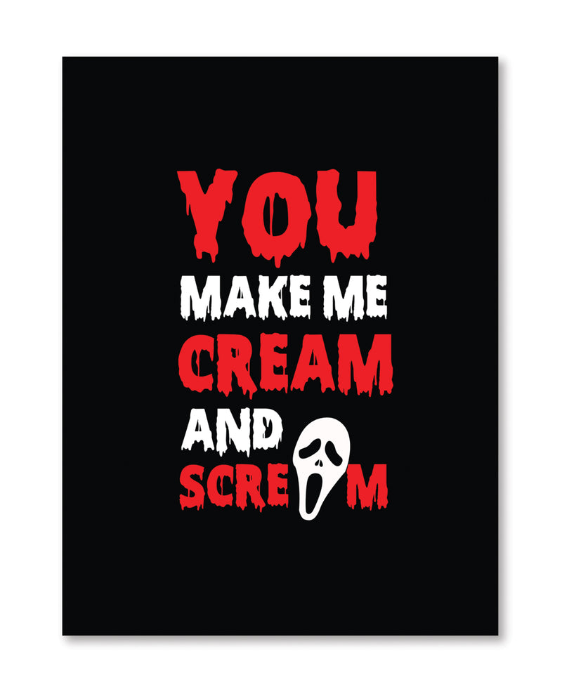 Afbeelding laden in Galerijviewer, Grappige ondeugende Halloween-wenskaart Cream And Scream met envelop