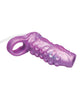 Charger l'image dans la visionneuse de la galerie, Rallonge de pénis violette en silicone avec fonction éjaculatoire, design de tentacule à siphon