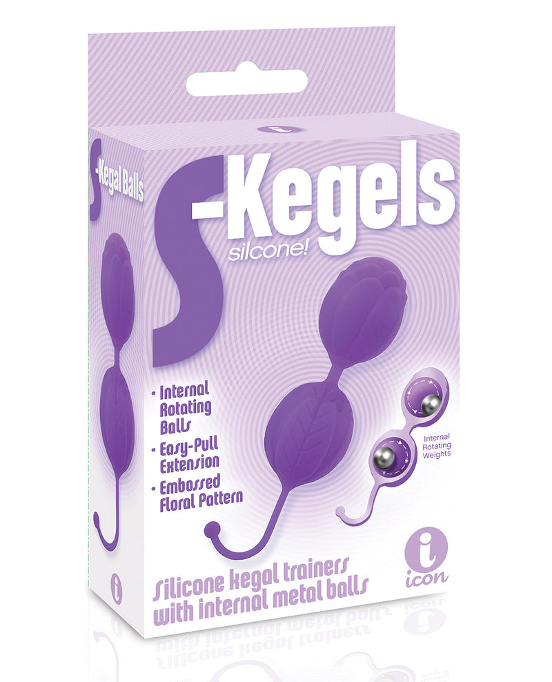 Cargue la imagen en el visor de la galería, Icon Brands S Kegels Silicone Balls Purple With Easy Pull Extension