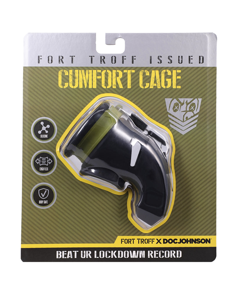 Load image into Gallery viewer, Fort Troff Cumfort Comfortable Silicone Chastity Cage Black