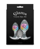Afbeelding laden in Galerijviewer, Cosmic Glams 2-delige set van siliconen glazen knikkers en plugs in regenboogkleuren