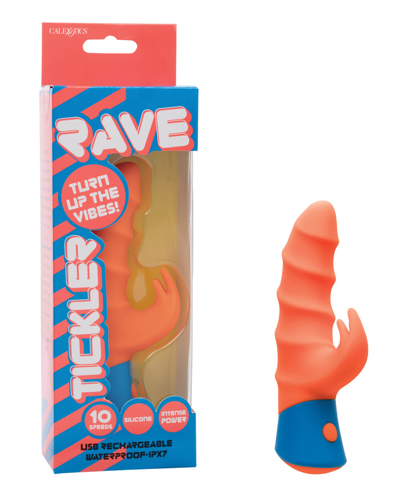 Indlæs billede i gallerifremviser, Rave Tickler Dual Silicone Massager Swirled Shaft Three Flicker Tips