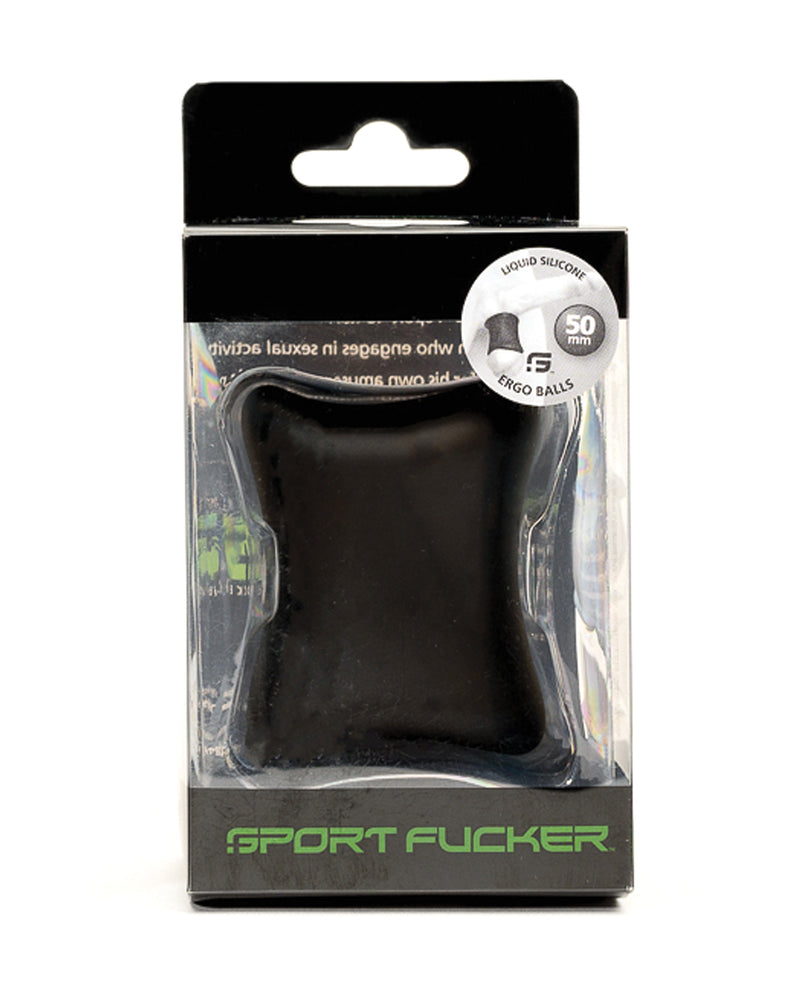 Load image into Gallery viewer, Sport Fucker Ergo Balls 50 Mm Black Silicone Ball Stretchers