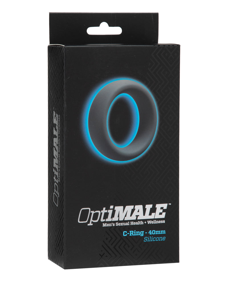 Cargue la imagen en el visor de la galería, OptiMale C Ring Thick 40mm Slate Silicone Cock Ring For Strong Erections