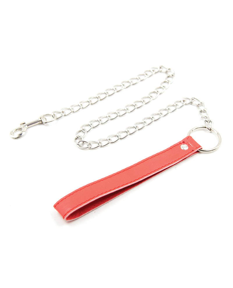 Charger l'image dans la visionneuse de la galerie, Plesur PVC Leash Red Vegan Leather Pet Leash Durable