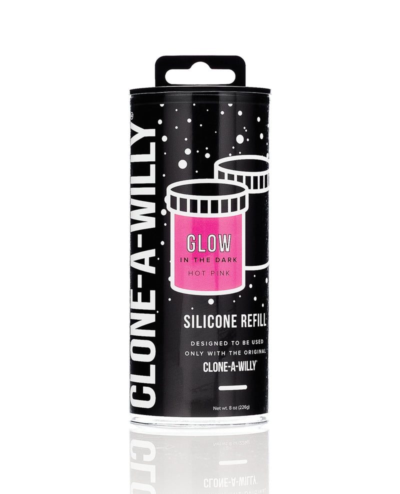 Załaduj obraz do przeglądarki galerii, Clone-A-Willy Silicone Glow In The Dark Refill Hot Pink