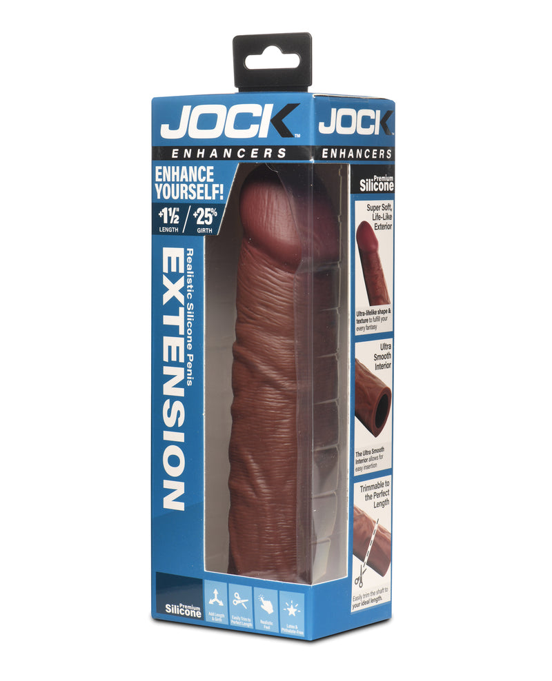 Load image into Gallery viewer, Realistic Silicone Penis Extension Sleeve With Waist Strap Dark