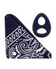 Cargue la imagen en el visor de la galería, Anillo para pene de silicona Rock Solid The Code y pañuelo cuadrado, azul marino y negro
