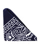 Cargue la imagen en el visor de la galería, Anillo para pene de silicona Rock Solid The Code y pañuelo cuadrado, azul marino y negro