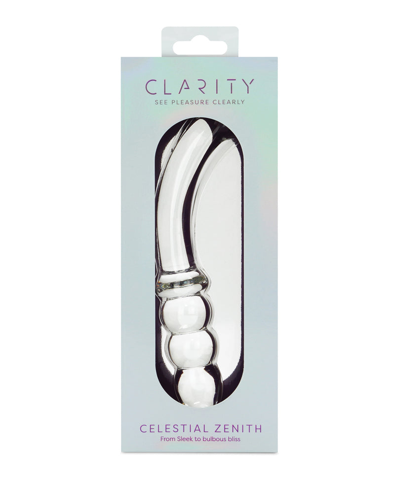 Cargue la imagen en el visor de la galería, Dildo de vidrio de borosilicato soplado a mano de doble extremo Celestial Zenith