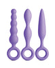 Charger l'image dans la visionneuse de la galerie, Kit Inya Trio violet en silicone, ensemble de plugs anaux pour débutants avec anneaux pour les doigts