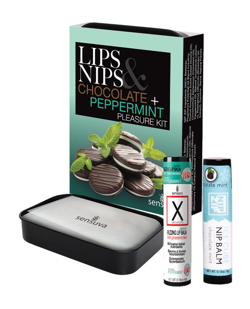 Cargue la imagen en el visor de la galería, Kit de placer Sensuva Lips And Nips con bálsamo de chocolate y menta y guía