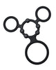 Cargue la imagen en el visor de la galería, Set de anillos para el pene cuádruples Nasstoys, negros, reutilizables y texturizados, para mejorar la erección