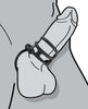 Cargue la imagen en el visor de la galería, Set de anillos para el pene cuádruples Nasstoys, negros, reutilizables y texturizados, para mejorar la erección