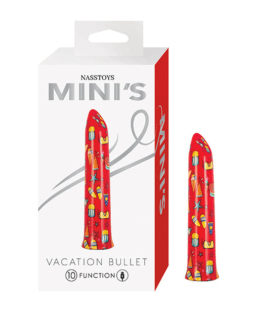 Load image into Gallery viewer, Nasstoys Mini Red Vacation Bullet Vibe Summer Print Design