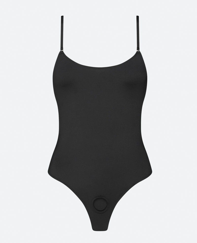 Afbeelding laden in Galerijviewer, Strap On Me Signature zwart bodyharnas met transparante tule aan de achterkant