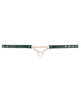 画像をギャラリービューアーに読み込む、Indica Day Collar Emerald Faux Leather With Gold Hardware