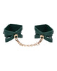 Cargue la imagen en el visor de la galería, Muñequeras verdes esmeralda con abertura para juegos de bondage en pareja