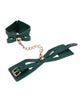 Cargue la imagen en el visor de la galería, Muñequeras verdes esmeralda con abertura para juegos de bondage en pareja