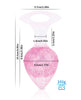 Cargue la imagen en el visor de la galería, Tapón grande Luxe Prism de silicona platino rosa claro, con bola de cristal