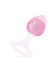 Cargue la imagen en el visor de la galería, Tapón mediano Luxe Prism de silicona platino rosa claro, con cristal