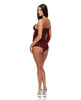 Carregar imagem no visualizador da Galeria, Conjunto de duas peças com camisola de alças babydoll de tela xadrez de veludo e shorts, vermelho e preto