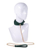 Load image into Gallery viewer, Sex And Mischief Emerald Green Cutout BDSM Collar With Gold Hardware