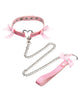 Load image into Gallery viewer, Pink Kawaii Bondage Set Collar Leash Wrist Ankle Cuffs Flogger