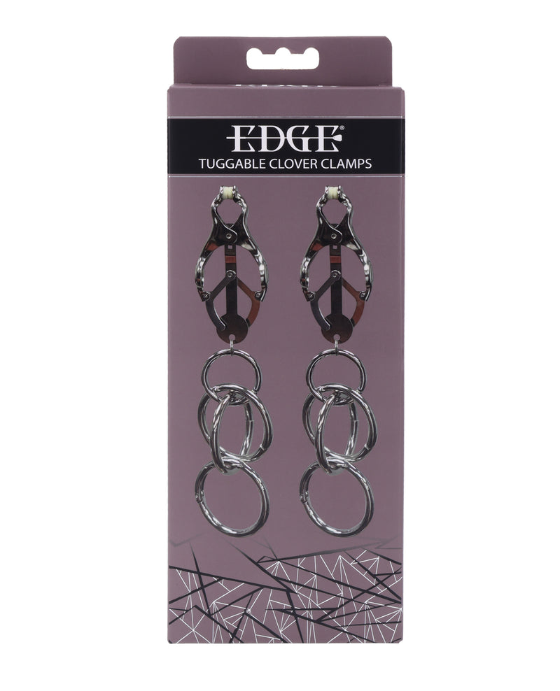 Afbeelding laden in Galerijviewer, Edge verstelbare kietelbare klavertepelklemmen in zilver met instelbare spanningsgreep