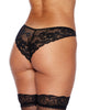 Bild in den Galerie-Viewer laden, Escante Evelyn schwarze freche Damen-Panty, Größe Large
