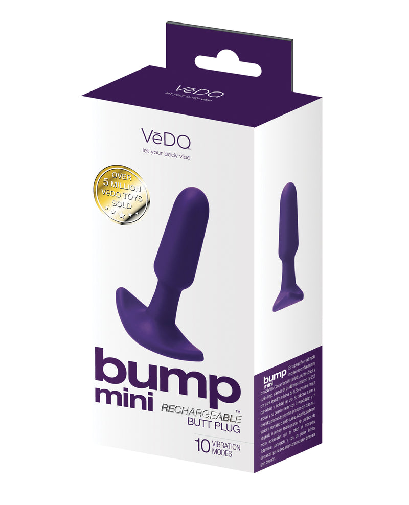 Cargue la imagen en el visor de la galería, Tapón anal vibratorio recargable de silicona VeDO Bump Mini, morado
