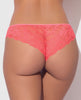 Charger l'image dans la visionneuse de la galerie, String tanga Bella à lacets croisés en dentelle avec détail bijou, corail, M