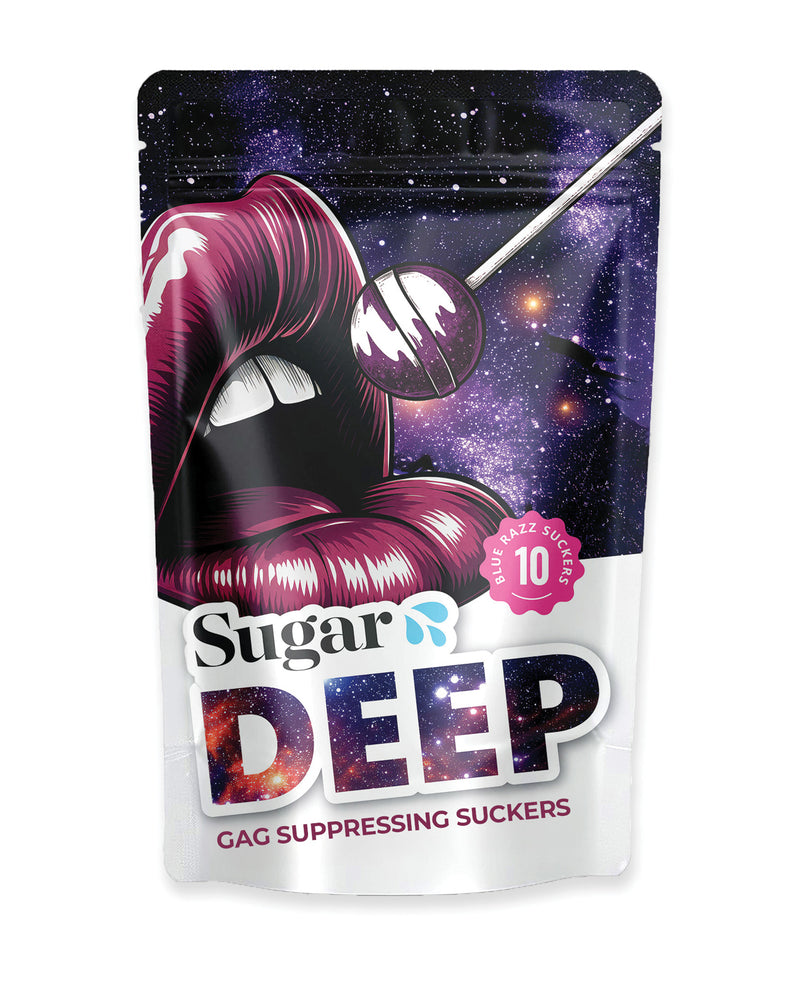 Cargue la imagen en el visor de la galería, Paquete de 10 paletas Deep para reducir las arcadas, con cloruro de magnesio, sabor a frambuesa morada