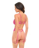 Load image into Gallery viewer, Julia Sheer Lace And Mesh 3 Piece Bra Set Rose Large