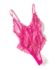 Charger l'image dans la visionneuse de la galerie, Teddy en dentelle transparente Valentine avec nœuds décoratifs, grande taille