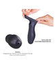 Cargue la imagen en el visor de la galería, Masturbador masculino híbrido 2 en 1 Ryzer Max con funda para el pene, color ciruela negra