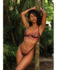 Cargue la imagen en el visor de la galería, Conjunto de bralette balconette de encaje bordado con flores Midnight Rose y tanga, XS