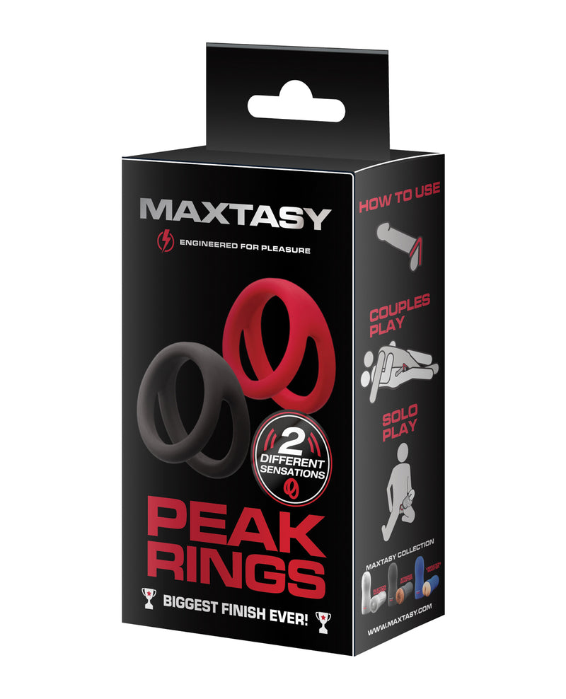 Cargue la imagen en el visor de la galería, Anillos de resistencia Maxtasy Peak Pleasure, paquete de 2, suaves, flexibles y firmes
