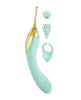 Load image into Gallery viewer, Nasstoys Gold Glam Tri Tip Vibe Aqua Rechargeable 12 Power Modes