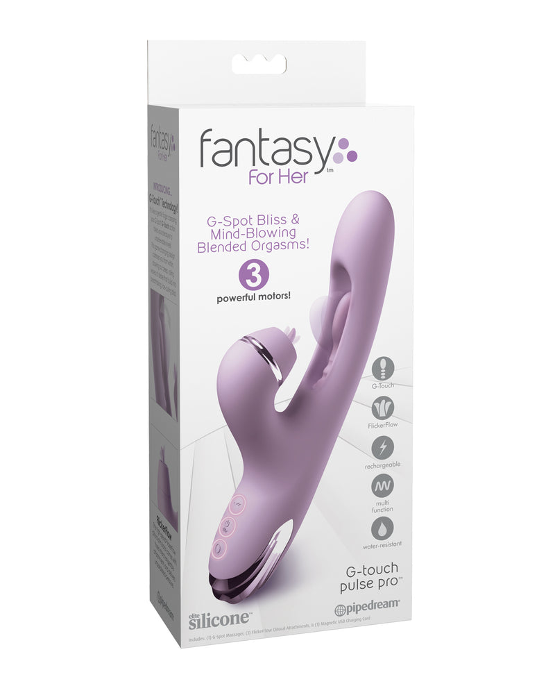 Cargue la imagen en el visor de la galería, Estimulador vibrador de conejo Fantasy For Her G Touch Pulse Pro morado