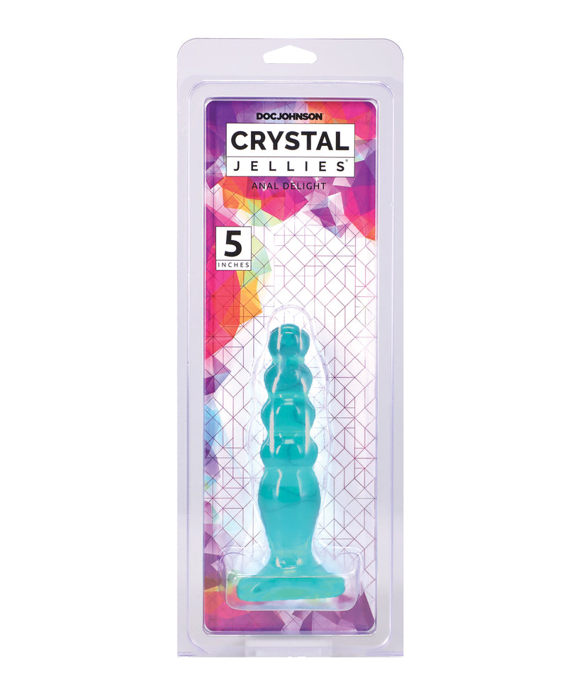 Încărcați imaginea în vizualizatorul Galerie, Bujie anală Doc Johnsons Crystal Jellies, moale, gradată, de 5 inch, turcoaz