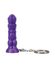 Charger l'image dans la visionneuse de la galerie, Porte-clés tiki polynésien en silicone violet, idole de l’esprit Uhane Ino, cadeau de voyage