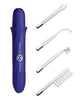Load image into Gallery viewer, Rechargeable Purple Electric Stimulation Wand With 4 Attachments